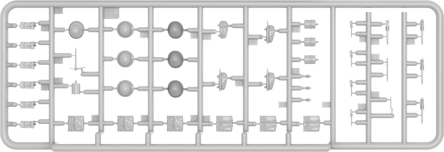 Grapa 3 de las figuras de conductores de Jeep ingleses en escala 1:35 de Miniart referencia  35469