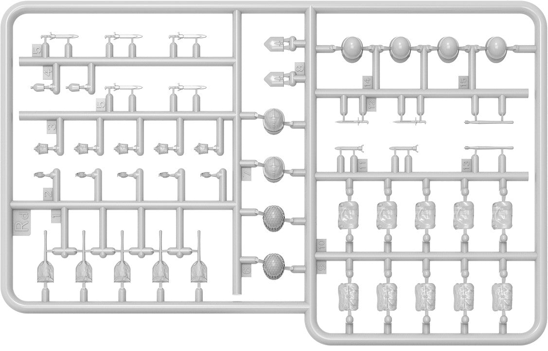 Grapa 2 de las figuras de soldados americanos capturando a varios alemanes en escala 1:35 de Miniart referencia 35475