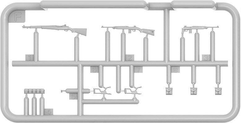 Grapa 3 de las figuras de soldados americanos capturando a varios alemanes en escala 1:35 de Miniart referencia 35475
