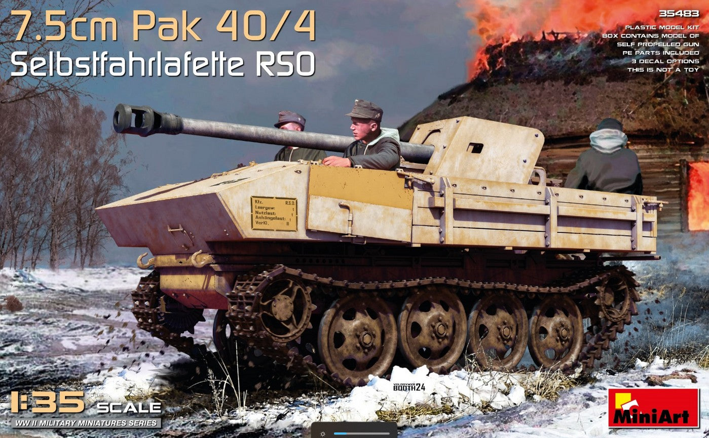 MINIART (1/35) 7.5cm Pak 40/4. Selbstfahrlafette RSO