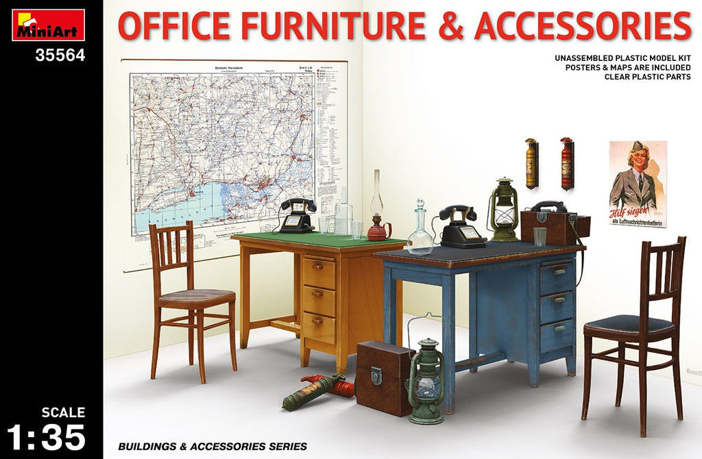 MINIART (1/35) Office Furniture & Accessories