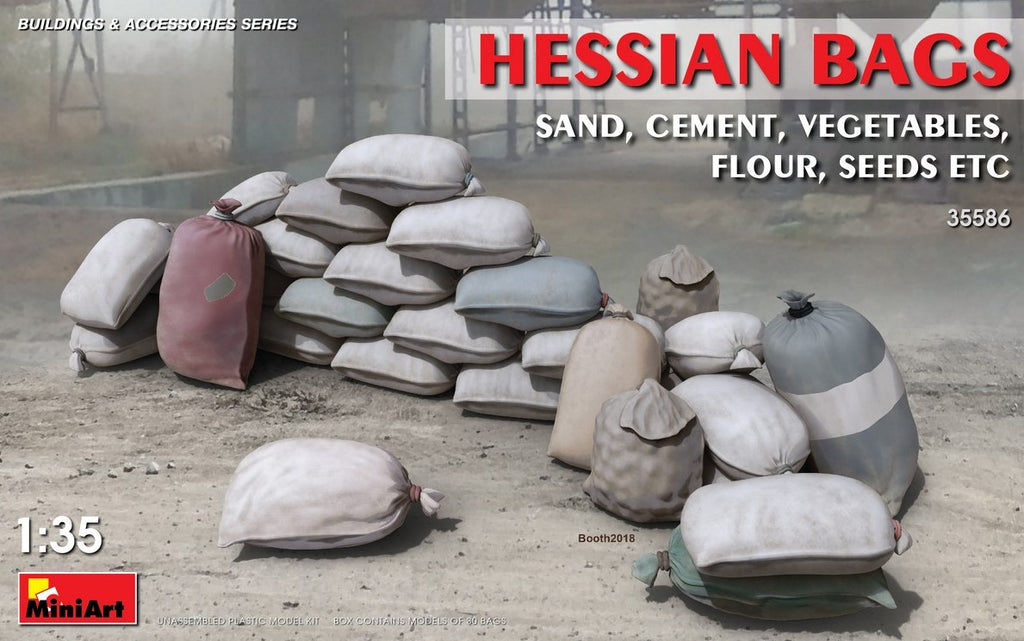 MINIART (1/35) Hessian Bags Sand, Cement, Vegetables, Flour, Seeds, etc.