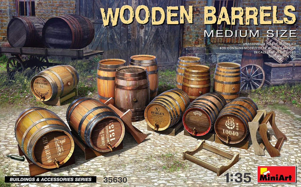 MINIART (1/35) Wooden Barrels. Medium Size
