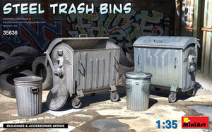 MINIART (1/35) Steel Trash Bins (Contenedores de Basura)