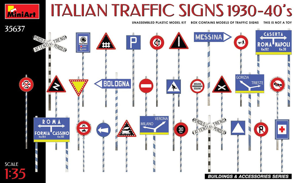 MINIART (1/35) Italian Traffic Signs 1930-40s