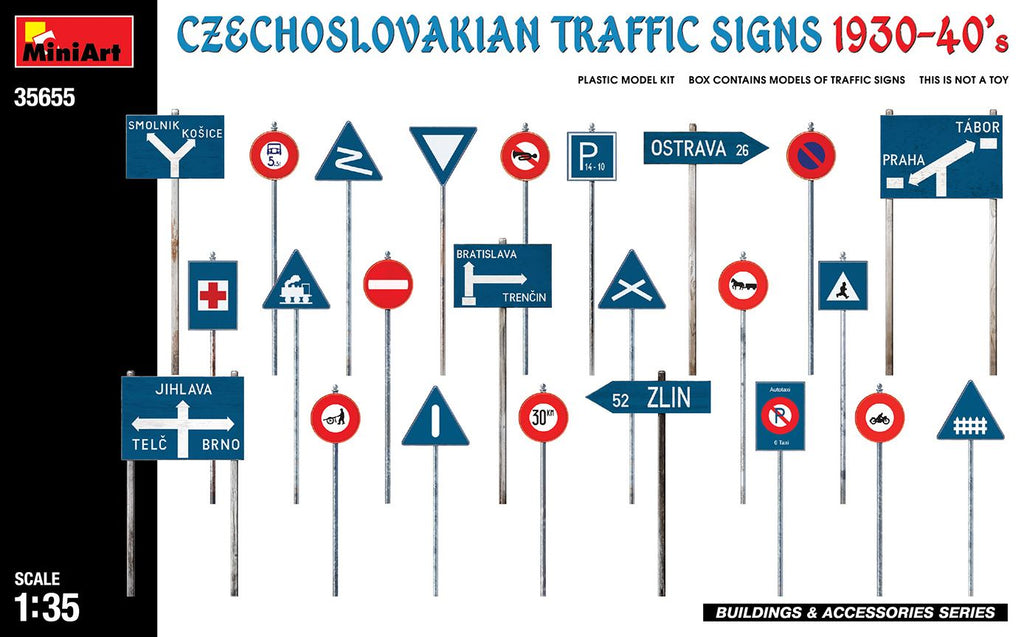 MINIART (1/35) Czechoslovakian Traffic Signs 1930-40's