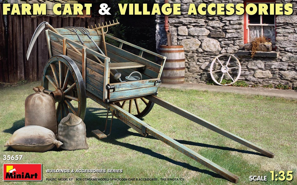 MINIART (1/35) Farm Cart with Village Accessories