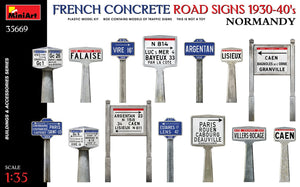 MINIART (1/35) French Concrete Road Signs 1930-40's. Normandy