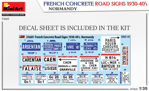 MINIART (1/35) French Concrete Road Signs 1930-40's. Normandy