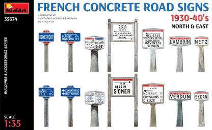 MINIART (1/35)French Concrete Road Signs 1930-40’s. North & East