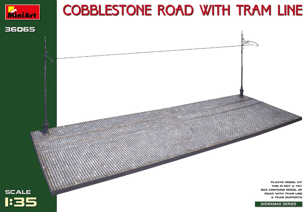 MINIART (1/35) Cobblestone Road w/Tram Line