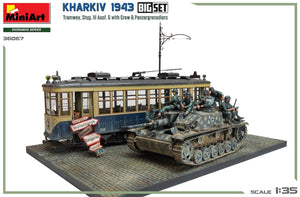 MINIART (1/35) Kharkiv 1943: Tram & Stug. III Ausf. G w/Crew. Big Set