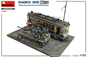 MINIART (1/35) Kharkiv 1943: Tram & Stug. III Ausf. G w/Crew. Big Set