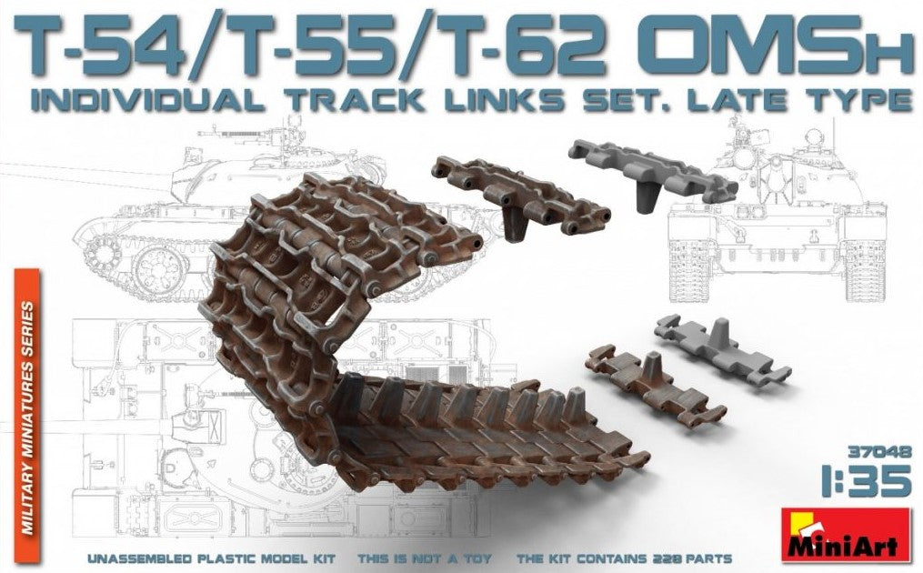 MINIART (1/35) T-54/T-55/T-62 OMSh Individual track links set. Late type