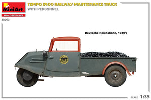 MINIART (1/35) Tempo E400 railway maintenance truck with personnel