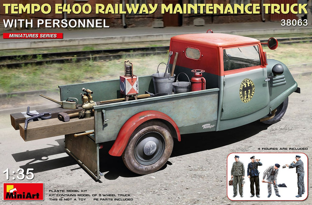 MINIART (1/35) Tempo E400 railway maintenance truck with personnel