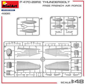MINIART (1/48) P-47D-28RE Thunderbolt „Freie Französische Luftwaffe“ Basis-Bausatz