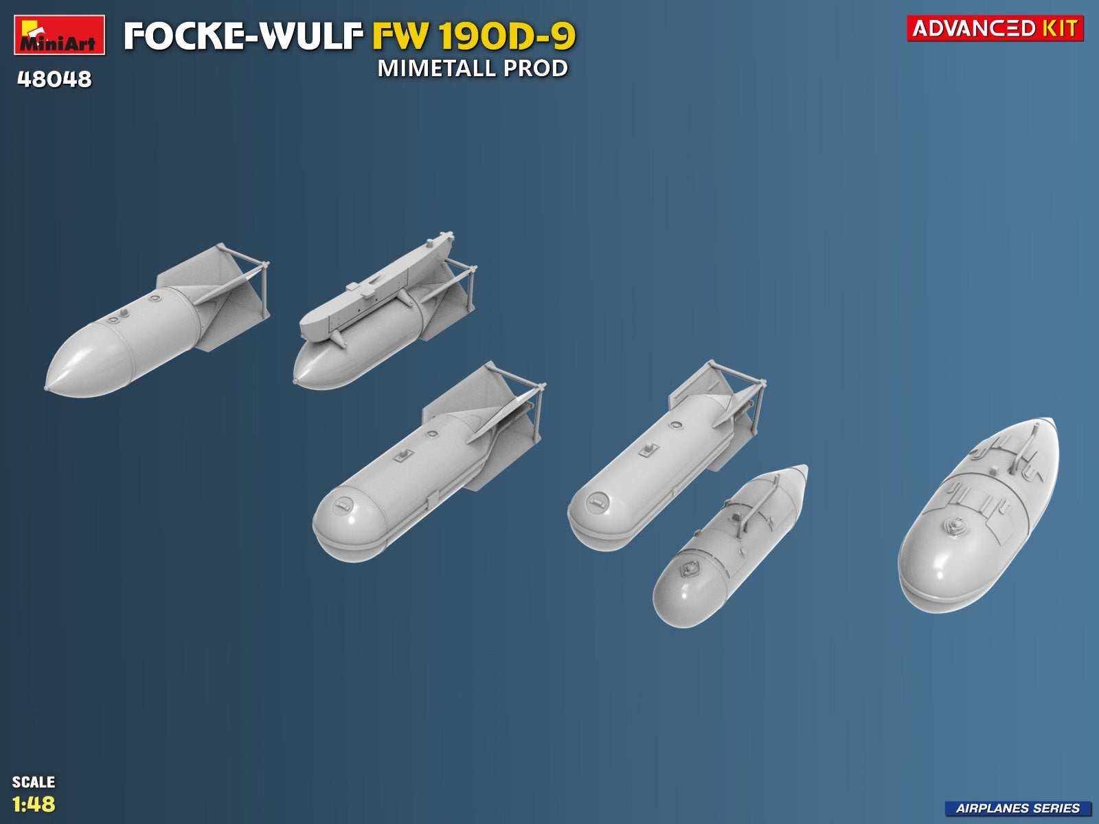 Detalle depósitos y bombas de la maqueta del caza alemán Fw-190 D9 en escala 1:48 de Miniart referencia 48040
