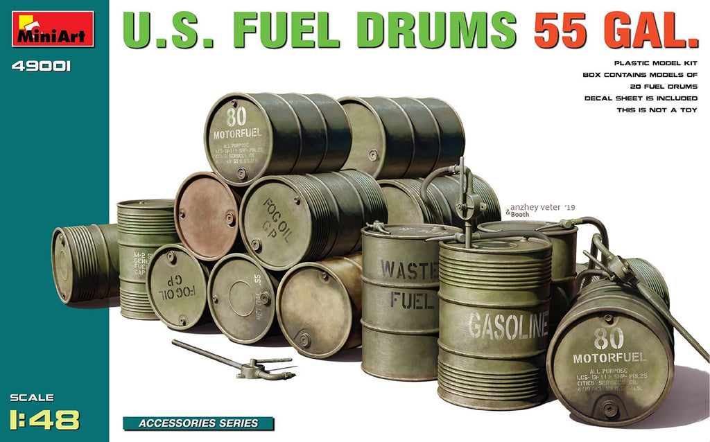 MINIART (1/48) U.S. Fuel Drums 55 Gal.