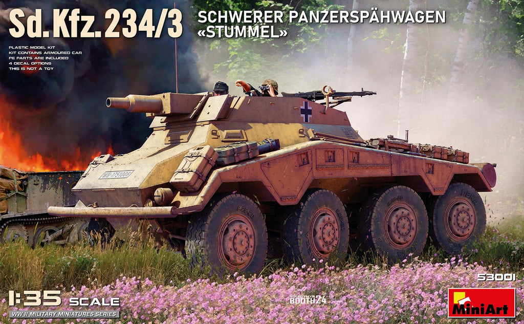 MINIART (1/35) Sd.Kfz.234/3 Schwerer Panzerspähwagen «Stummel»