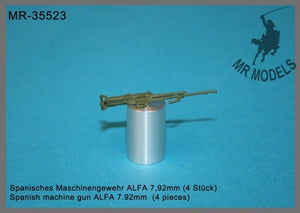 MR MODELS (1/35) Spanish Machine Gun ALFA 7.92mm (4 Pcs.)