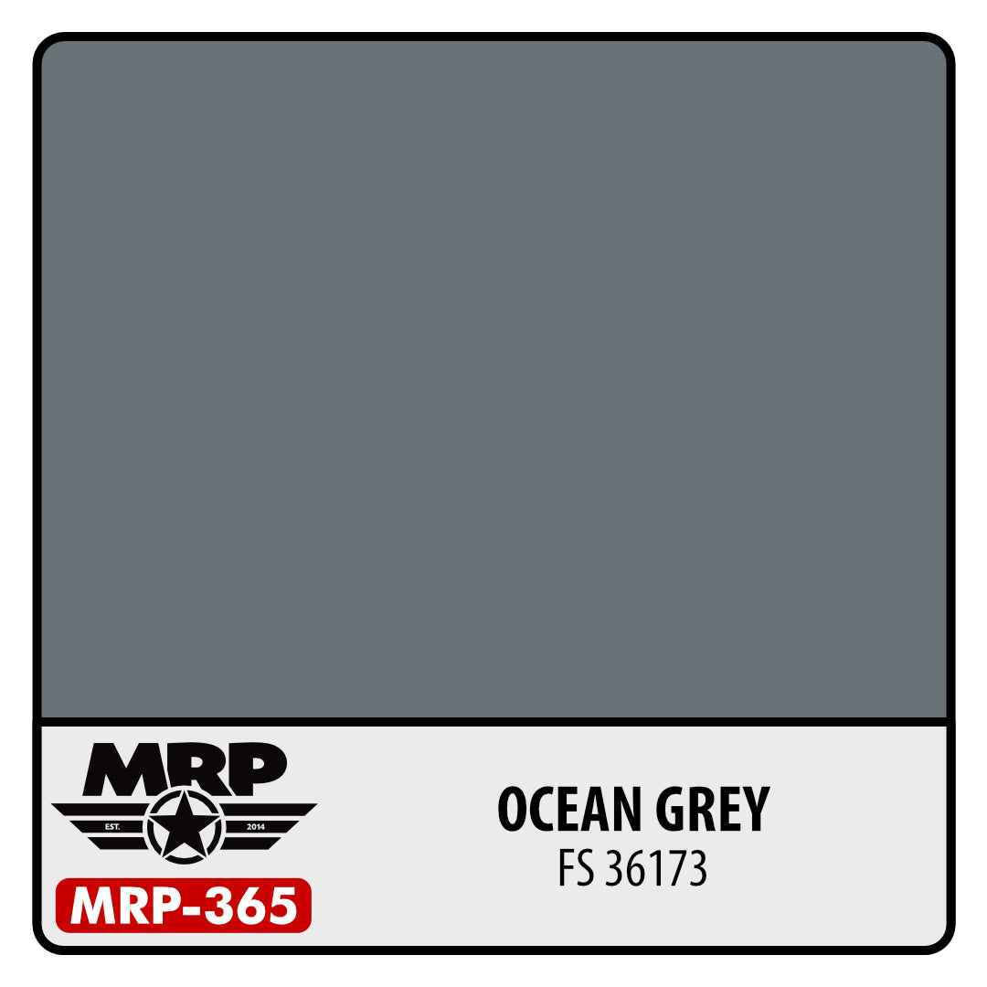 Bote de pintura de 30ml del fabricante MRP color Gris Océano FS36173 referencia MRP-365