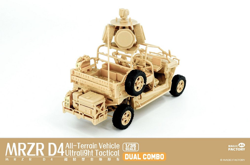 MRZR D4 Vehiculo ligero tactico de exploracion Dual Combo Magic Factory 2005 en escala 1/35 vehiculo con radar vista trasera