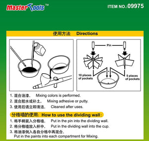 MASTERTOOLS Tavolozza da pittura con/pareti divisorie