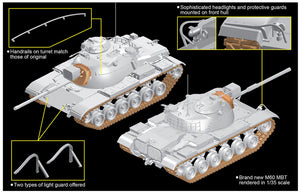 Hoja de características 1 de la maqueta del carro de combate M60 Patton en escala 1:35 de Dragon referencia 3553