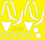 Mascaras pintura para F16 Block50 Tamiya a 1:48 del fabricante Eduard EX233