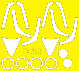 Mascaras pintura para F16 Block50 Tamiya a 1:48 del fabricante Eduard EX233
