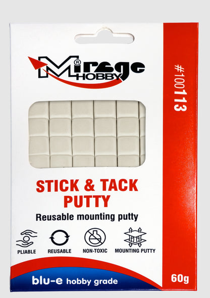 Pastillas de masilla adhesiva en reusable estilo blutack de Mirage Hobby envase de 60gr referencia 100113