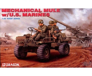 Maqueta de vehículo ligero de 4 ruedas Mule con figuras de Marines en escala 1:35 de Dragon referencia 3317