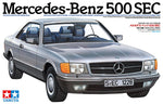 Portada de la caja de la maqueta del Mercedes Benz 500 SEC escala 1:24 de Tamiya referencia 24029
