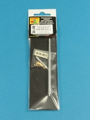 Cañón de metal para maquetas de RFM del tanque alemán Panther en versión G en escala 1:35 de Aber con referencia 35L246