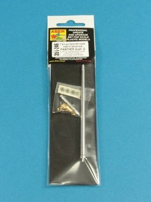 Cañón de metal para maquetas de RFM del tanque alemán Panther en versión G en escala 1:35 de Aber con referencia 35L246