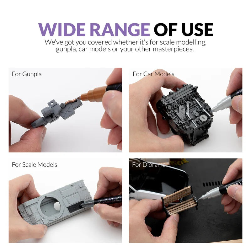 Usos del marcador metálico en color Negro Zirconio de la gama de marcadores metalicos de Gaahleri con referencia 45169