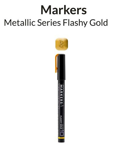 Marcador metálico en color Oro vivo de la gama de marcadores metálicos de Gaahleri con referencia 45206