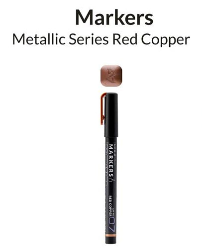 Marcador metálico en color cobre rojo de la gama de marcadores metalicos de Gaahleri con referencia 45176
