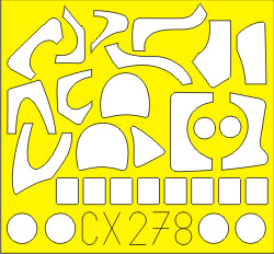 Mascara para el helicóptero ruso de Zvezda Mi-24V Hind E en escala 1:72 de Eduard referencia CX278