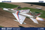 Portada de la caja de la maqueta del caza soviético Mig-21 MF en escala 1:72 de Eduard referencia 7469