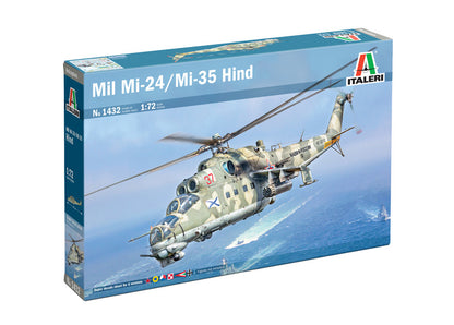 Portada de la maqueta del helicóptero ruso Mi-24 / Mi-35 en escala 1:72 de Italeri referencia 1432