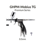 Portada del aerografo de 0,5mm Mobius TG con gatillo y empuñadura de Gaahleri