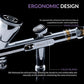 Detalle de la ergonomía del aerógrafo Gaahleri Mobius 0,2mm