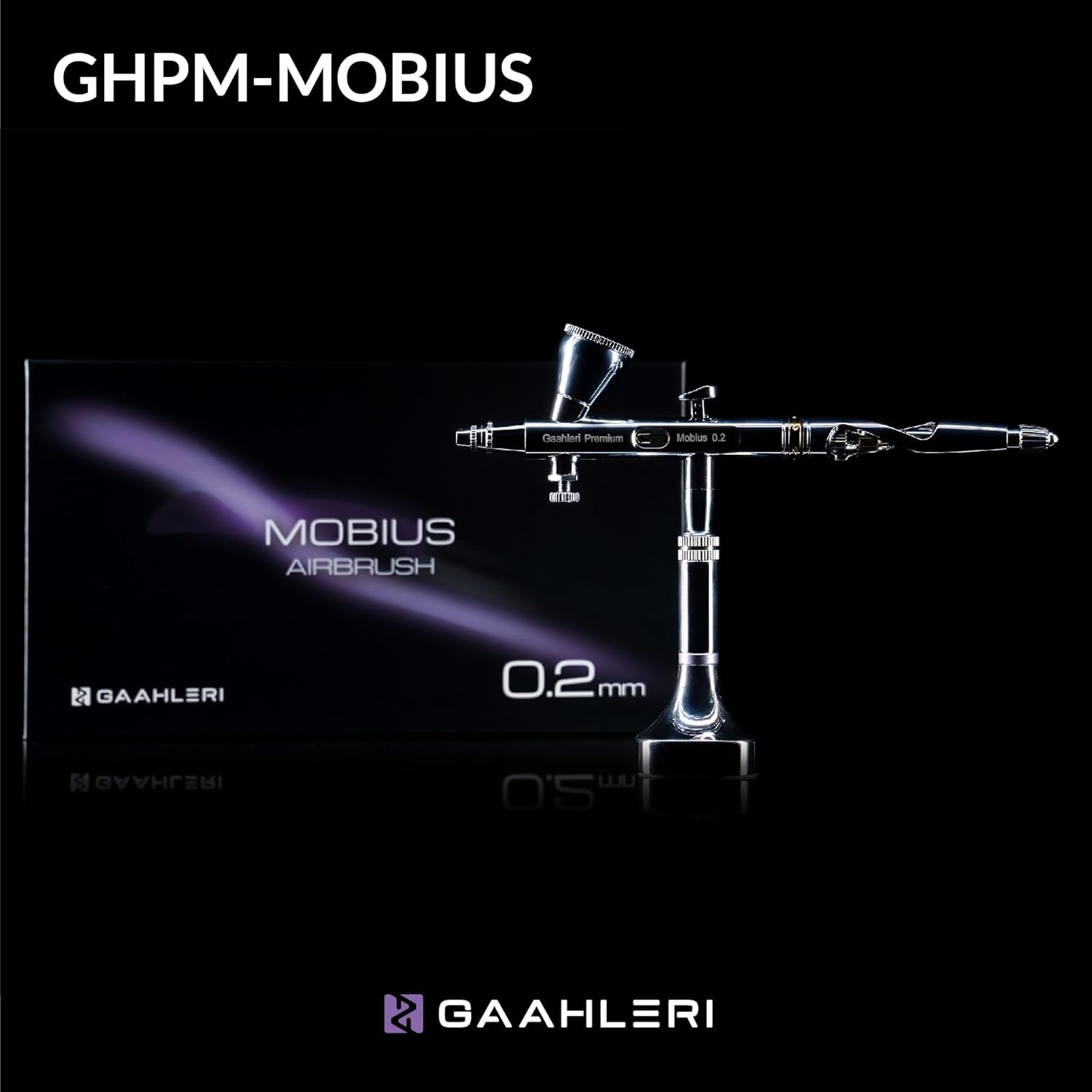 Foto de perfil del aerógrafo Gaahleri Mobius 0,2mm