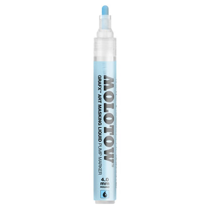 Uso del lápiz aplicador de máscara líquida para enmascarar con punta de 4mm y recargable de Molotow referencia 728-002
