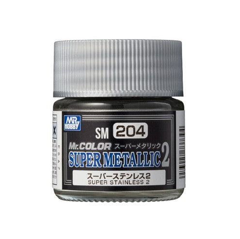 Bote de pintura Mr. Hobby Super Metallic color Super Stainless 2 referencia SM204