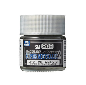 Bote de pintura Mr. Hobby Super Metallic color Super Chrome silver 2 referencia SM206