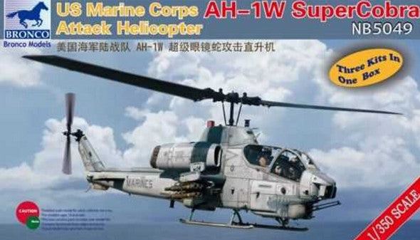 BRONCO (1/350) USMC AH-1W Super Cobra Attack Helicopter