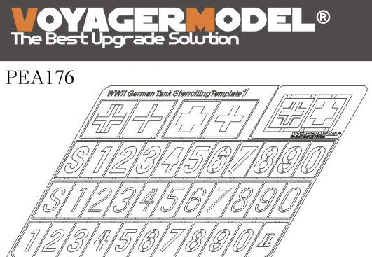 VOYAGER MODEL (1/35) WWII German Tank Stenciling Template 1